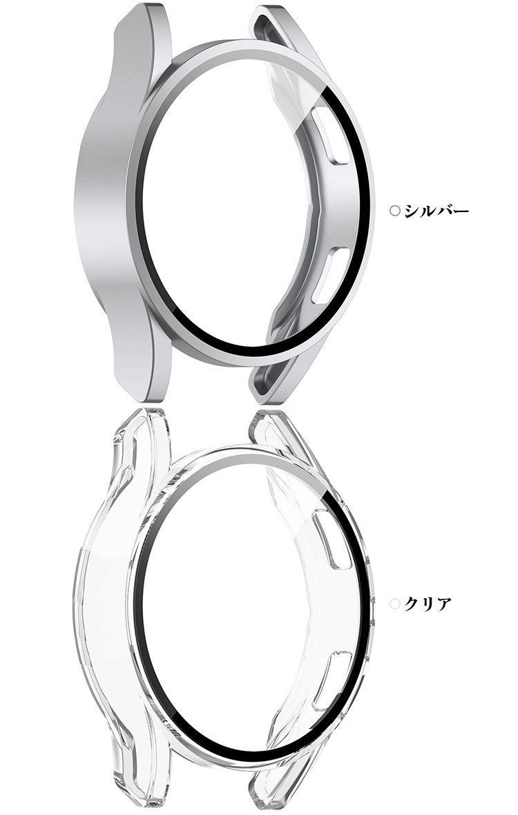 Galaxy Watch FE ケース 耐衝撃 カバー 強化ガラス ガラスフィルム付き 全面保護 液晶保護ケース ギャラクシーウォッチ FE 単色/クリア フィルム一体 |  | 08