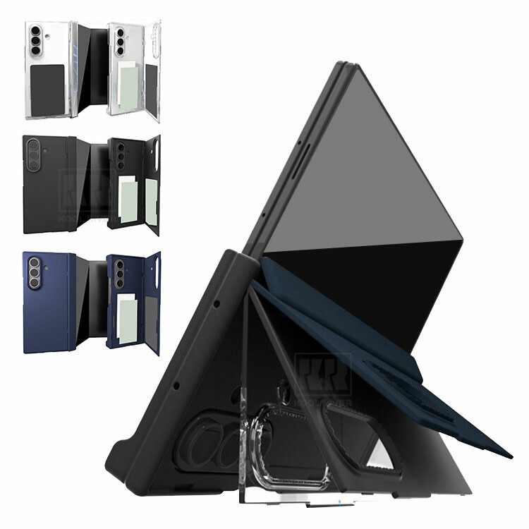 Galaxy Z TriFold �P�[�X �J�o�[ �܂肽���݌^ �O�܂� �v���X�`�b�N �J�[�h���[ �X�^���h�@�\ �N���A ���� �ϏՌ��P�[�X  Samsung �M�����N�V�[ Z