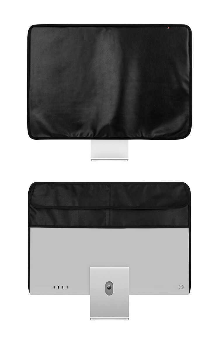 Apple iMac 24インチ モニター防塵カバー PUレザー キャンバス調 - PC カバー ディスプレイ 保護カバー - パソコン ホコリ付着防止 液晶カバー 簡単装着｜keitaicase｜02