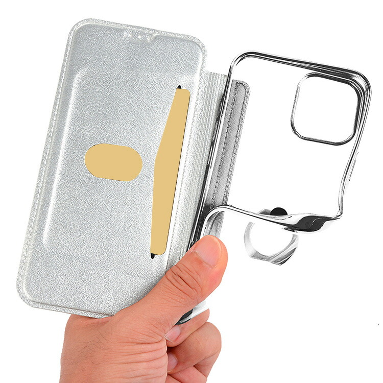 iPhone14ケース14 Plus / 14 Pro /14 Pro Max カバー メッキ 手帳型 かわいい レザー リング付き カード収納 おしゃれ おすすめ ケース｜keitaicase｜04