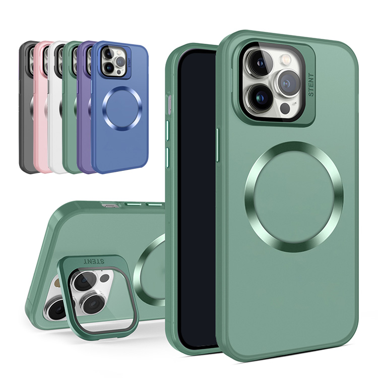 iPhone15 ケース/カバー 強化ガラス カメラカバー スタンド付き プラスチック ハードケース ワイヤレス充電（QI充電） iPhone 15 Plus/15 Pro/15 Pro Max｜keitaicase