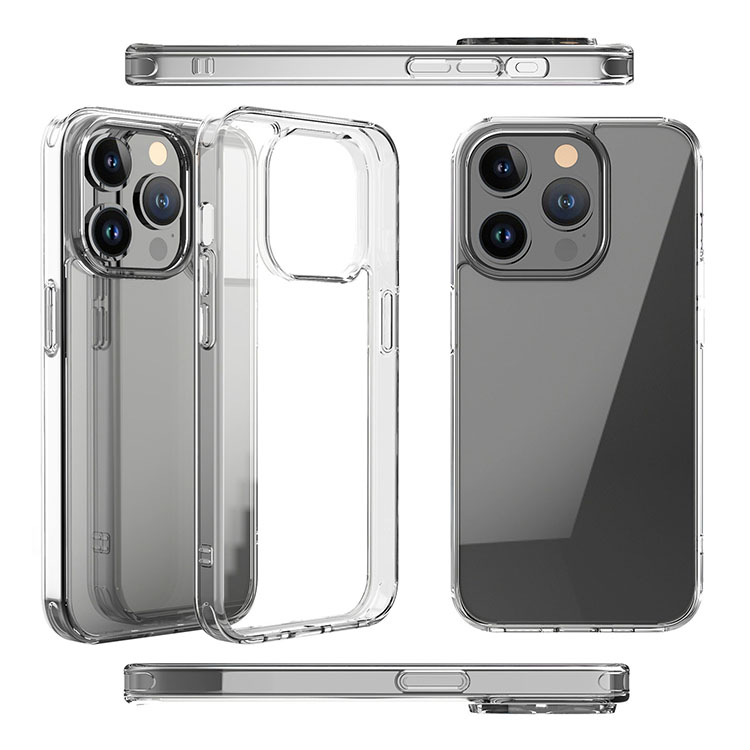 iPhone15 ケース 耐衝撃 カバー クリア TPU+プラスチック 透明 角 保護 コーナーバンパー iPhone 15 Plus/15 Pro/15 Pro Max｜keitaicase