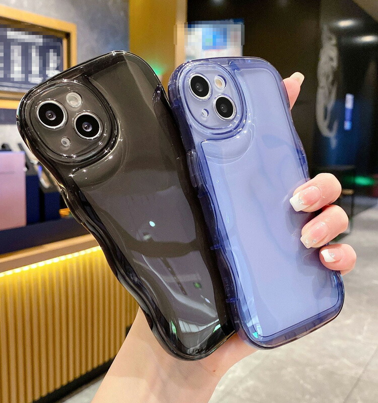 iPhone16 ケース ウェーブ 波型 なみなみ 波状 耐衝撃 TPU ソフトケース 半透明 シンプル 保護ケース かわいい レディース |  | 02