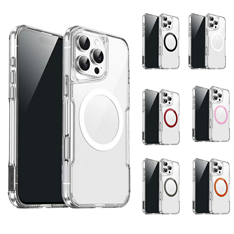 iPhone16 P[X Jی삠 Jo[ NA  Qi[d CX[d Ή TPU+vX`bN Vv  Apple iPhone 16 Plus/16 Pro/16