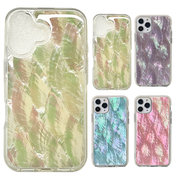 iPhone16 �P�[�X �L�k�͗l �ϏՌ� �J�o�[ TPU+�v���X�`�b�N  iPhone 16 Plus/16 Pro/16 Pro Max ���킢�� ���f�B�[�X ���� ������ �X�g���b�v�� Apple