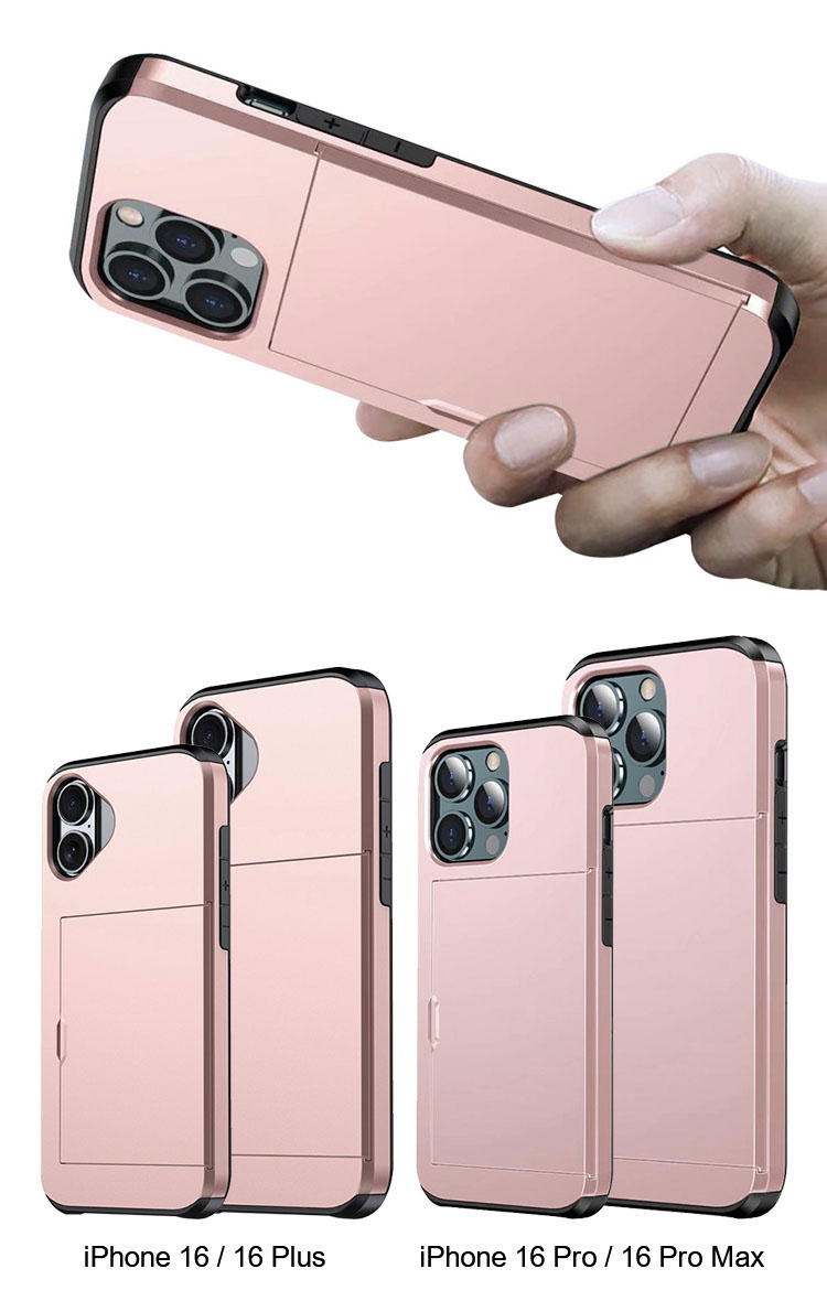 iPhone16 ケース 耐衝撃 カバー カード収納 スロット付き iPhone 16