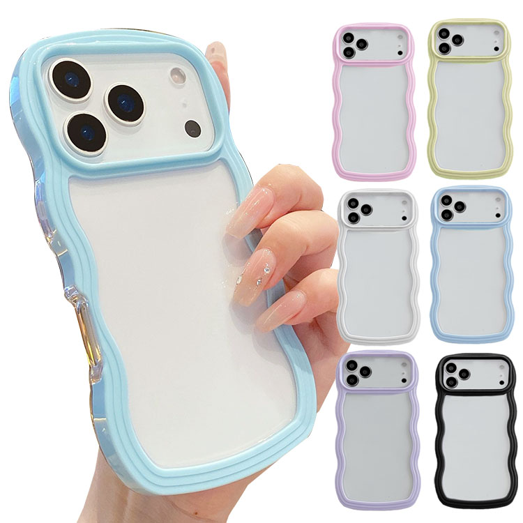 iPhone17 P[X 17 Air/17 Pro/17 Pro Max ϏՌ Jo[ EF[u g^ Ȃ݂Ȃ g ~ 킢 TPU + vX`bN P[X  