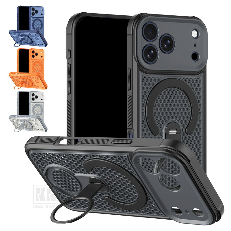 iPhone18 �P�[�X �ϏՌ� ���M�����Q �J�o�[  iPhone Air 2 18Pro/18ProMax ��̌^�����O�t�� �X�^���h�@�\ Apple �A�b�v��