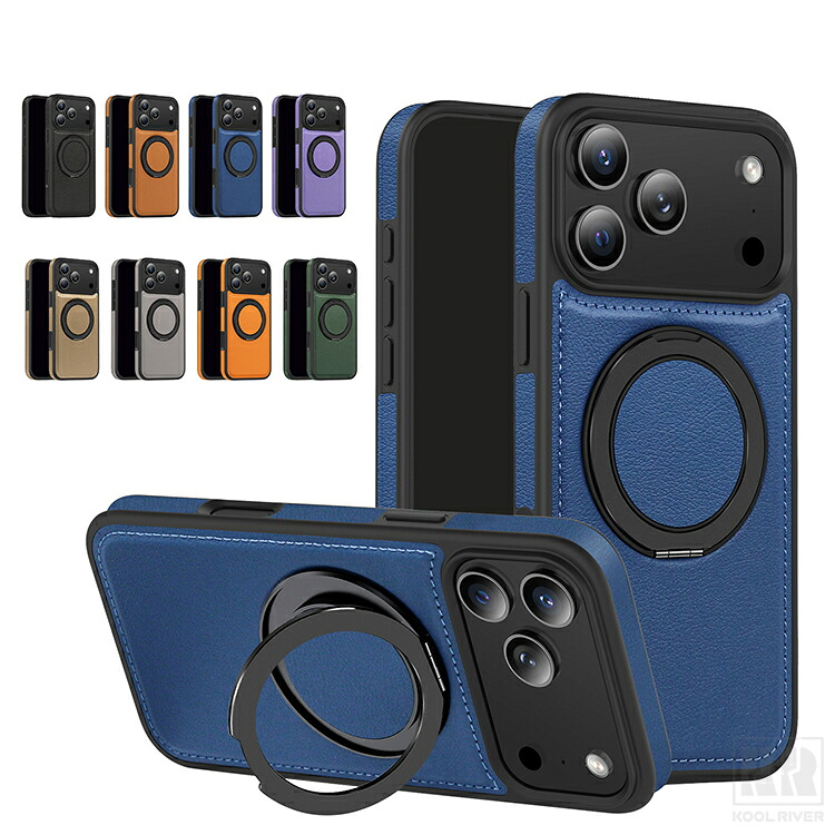 iPhone18 �P�[�X PU���U�[ �J�o�[ 18Pro/18ProMax/iPhone Air 2 Qi�[�d ���C�����X�[�d�Ή� ��̌^�����O�t�� �X�^���h�@�\ �ی�P�[�X �V���v�� �������