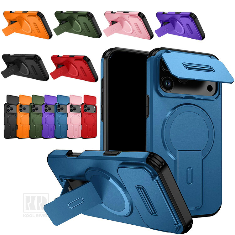 iPhone18 �P�[�X �ϏՌ� �J�o�[ 18Pro/18ProMax/Air2 �����Y�J�o�[�t�� TPU +�v���X�`�b�N �Ռ��z�� Qi�[�d ���C�����X�[�d �Ή� �X�^���h�@�\