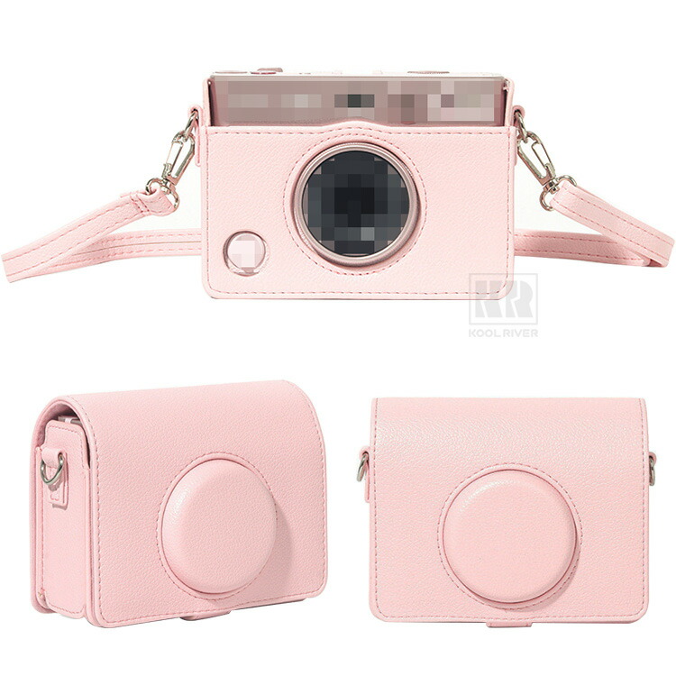 Insta instax mini Evo�Ή� �P�[�X �J�o�[ �V�����_�[�X�g���b�v�t�� PU���U�[ ���f�B�[�X ���|�� �J�����o�b�O �����Y�J�o�[�t�� FUJIFILM �C���X�^�b�N�X