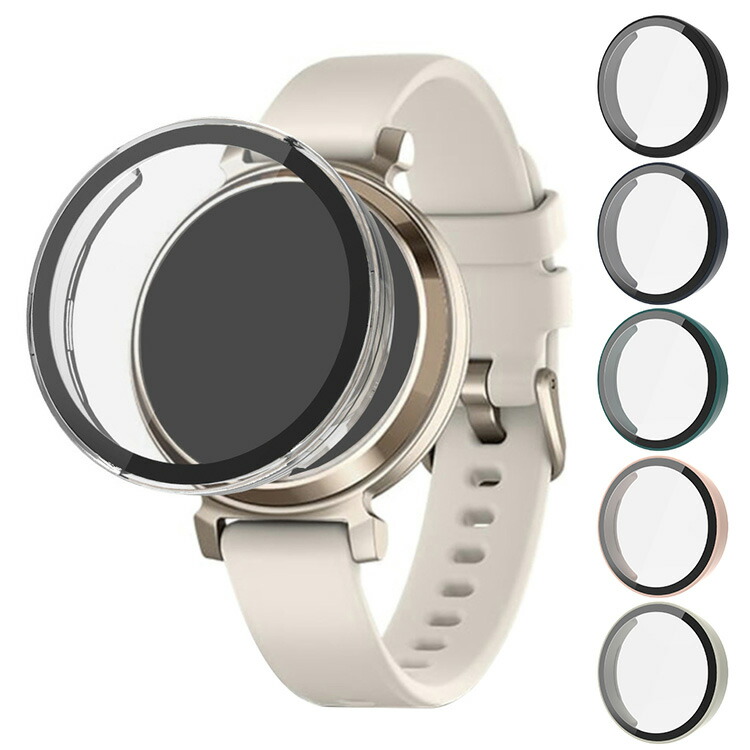 GARMIN Lily 2 ケース カバー 液晶面強化ガラス 全面保護 液晶