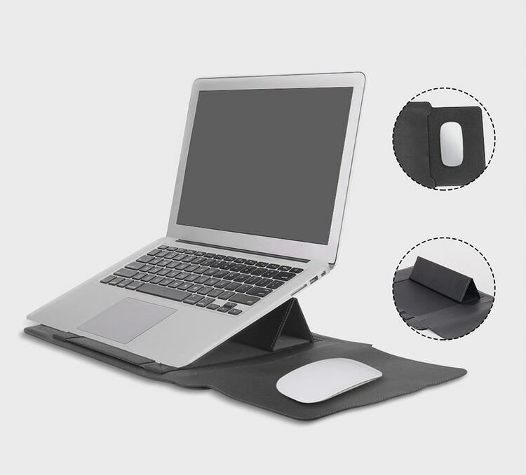 Surface Laptop Go 3/Go 2/Go (12.4インチ) ケース/カバー 電源収納ポーチ付き ポーチ スリーブ型 セカンドバッグ型 レザー サーフェス ラップトップ｜keitaicase｜05