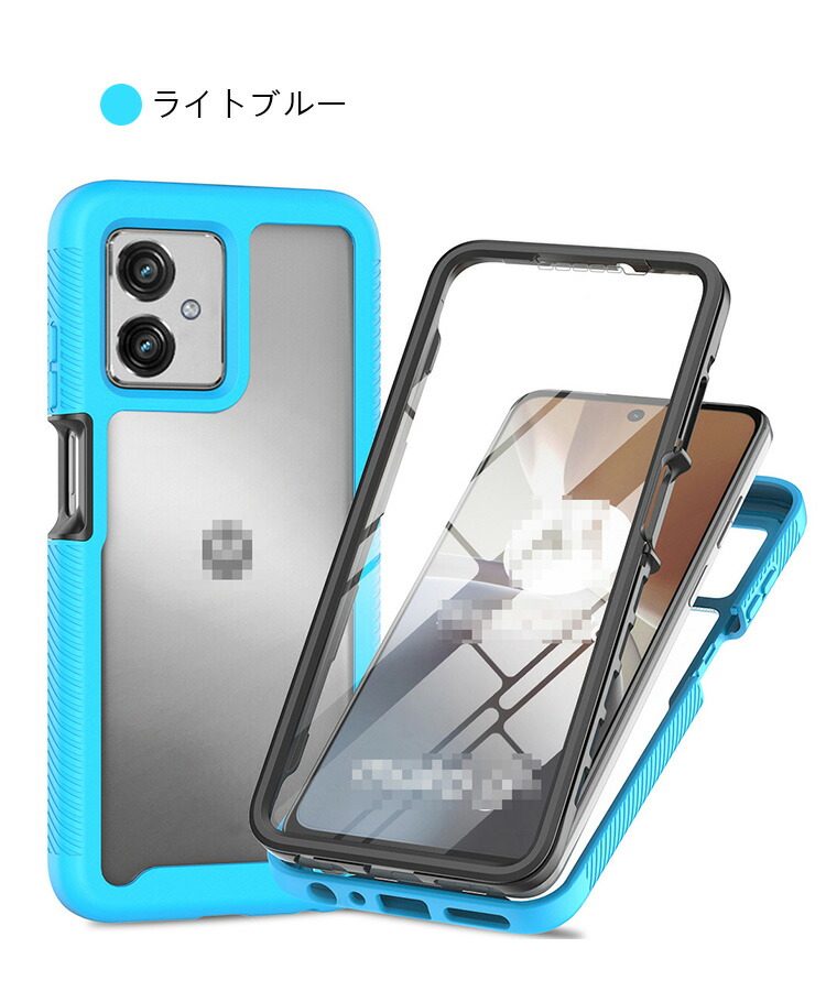 moto g64 5G ケース g64y 耐衝撃 カバー クリア 透明 両面 前後保護 角