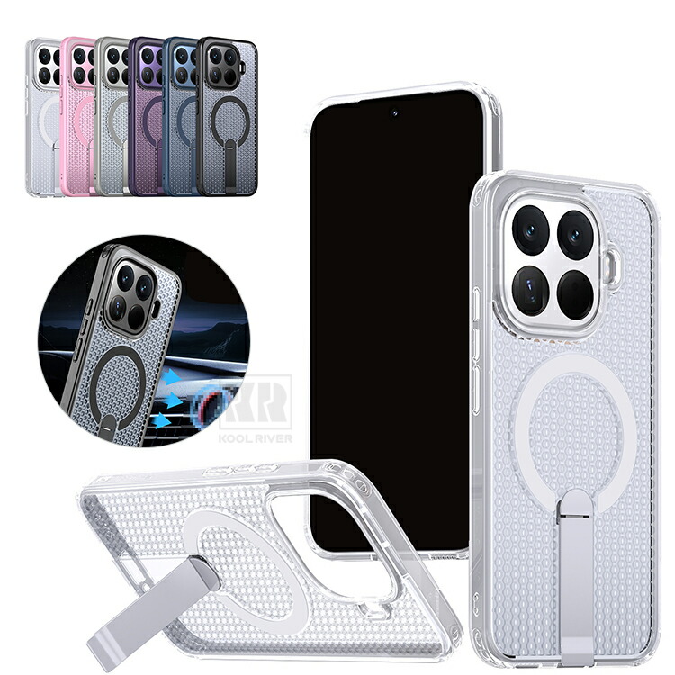 Xiaomi 17T �P�[�X �N���A ���b�V�� ���M 17TPro �J�o�[ ���� �ϏՌ�  Qi�[�d ���C�����X�[�d�Ή�  �}�O�l�b�g���ԍڃz���_�[�Ή� �X�^���h�@�\