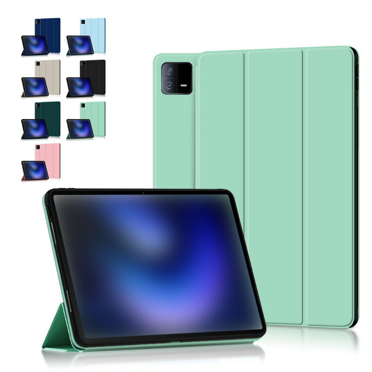 Xiaomi Pad 6 �P�[�X �J�o�[ 11.2�C���` �蒠�^ PU���U�[ �V���I�~ �p�b�h 6 �蒠�^�P�[�X �X�^���h�@�\ �J�o�[ ������� �^�u���b�gTPU �P�[�X/�J�o�[