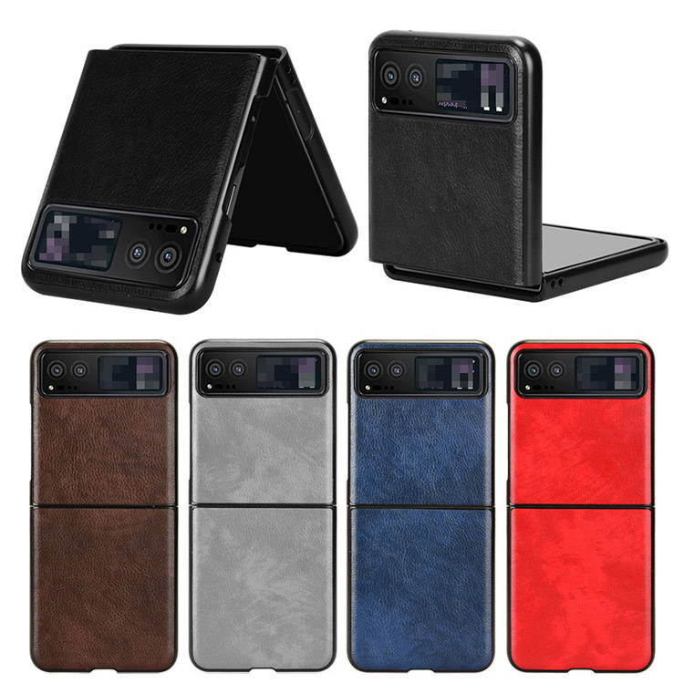 Moto Razr 40/Moto Razr 40s �P�[�X �܂肽���݌^ PU���U�[+�v���X�`�b�N �X�g���b�v�z�[���t�� ���g���[�� ���[�U�[40 �A���h���C�h �X�}�[�g�t�H��