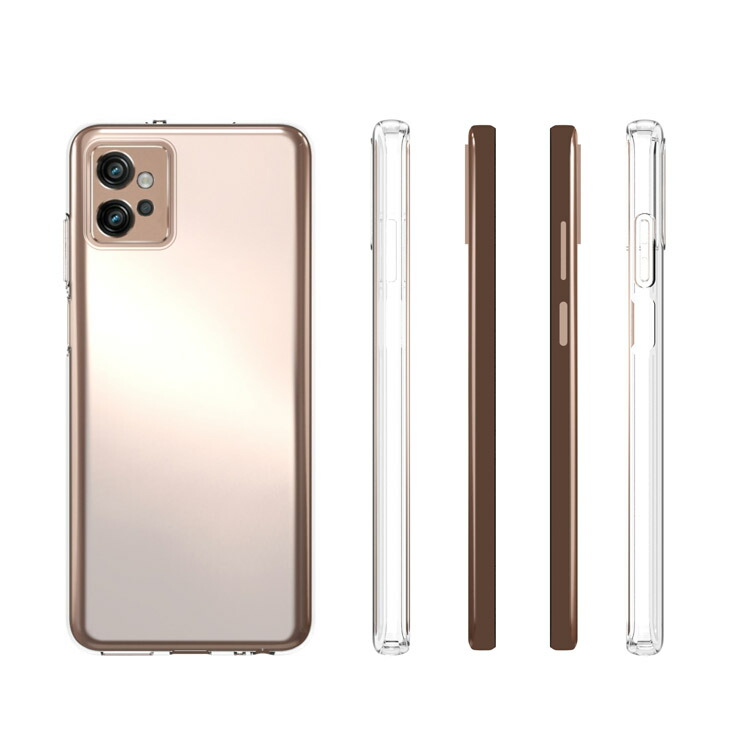 Motorola moto g32 スマートフォン本体 透明ケース フィルム付き motorola moto g32 ケース クリア 透明 カバー 耐衝撃 TPU