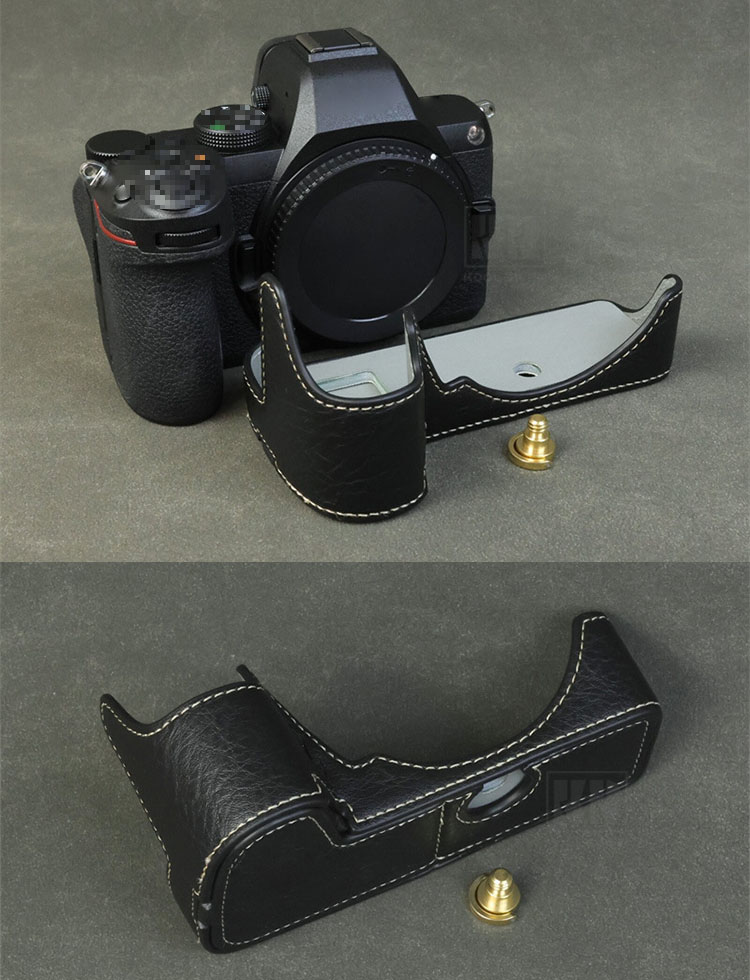 Nikon Z5II ケース カメラケース PUレザーハーフケース ハーフカバー