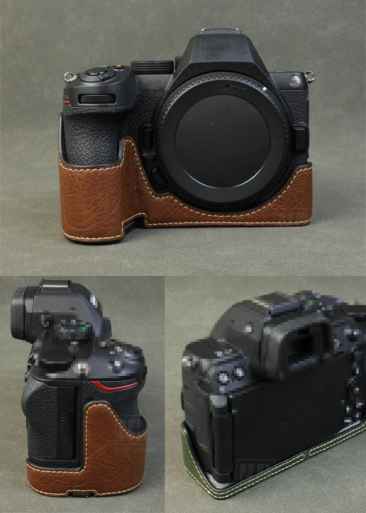 Nikon Z5II ケース カメラケース PUレザーハーフケース ハーフカバー