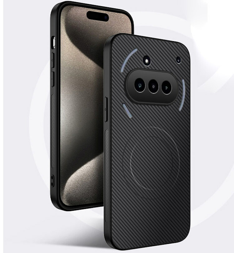 Nothing Phone 3a ケース Pro 耐衝撃 ケース/カバー カーボン調 TPU+PU