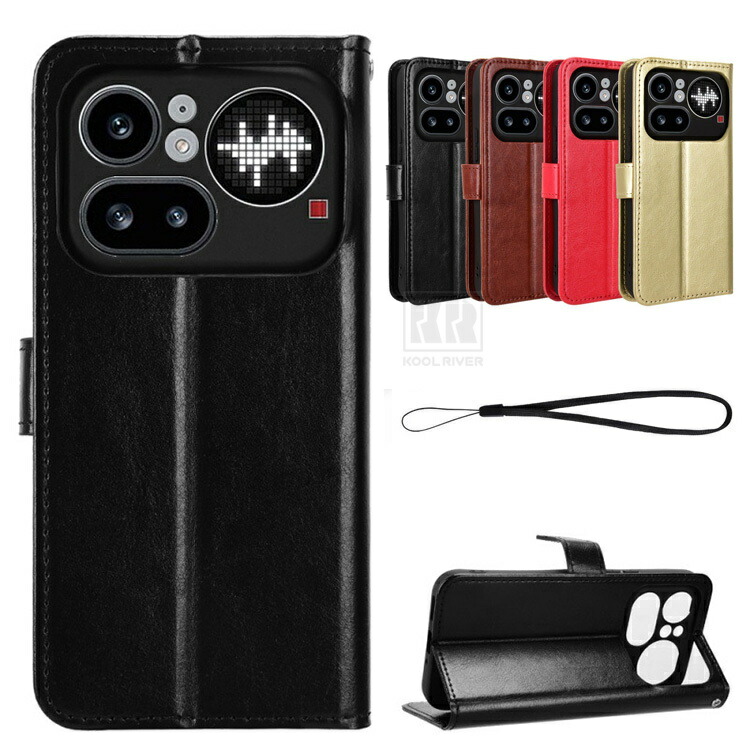 Insta Nothing Phone�Ή� (4a) �蒠�^�P�[�X PU���U�[ 4a Pro ���킢�� �������  �J�[�h���[ �X�^���h�@�\ �}�O�l�b�g �X�g���b�v�t��