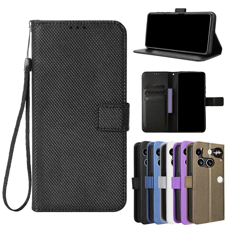 Nothing Phone 3 �P�[�X �蒠�^ ���킢�� �J�o�[ �蒠�^ PU���U�[ �X�g���b�v�� �X�g���b�v�t�� �X�^���h�@�\ �J�[�h���[ �i�b�V���O �t�H�� 3