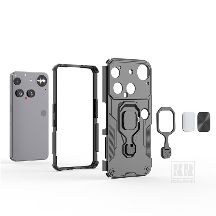 Nothing Phone 3 ケース 耐衝撃 カバー 一体型スマホリング付き