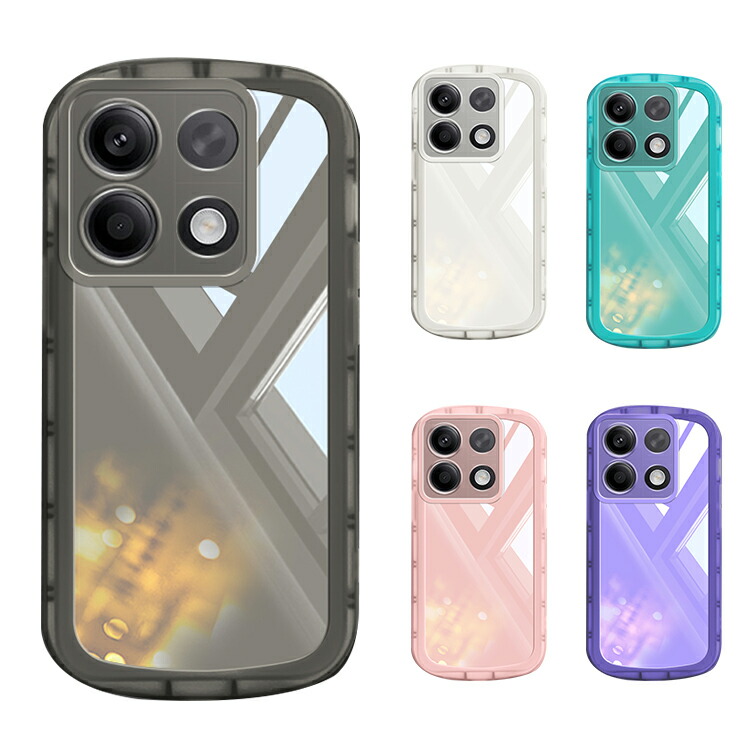 Redmi Note 13 Pro 5G �P�[�X �N���A �J�o�[ �N���A �w�ʓ��� TPU �\�t�g�P�[�X ���� ������ ������� ���� �V���I�~ ���b�h�~�[ �m�[�g13 �v�� ��������
