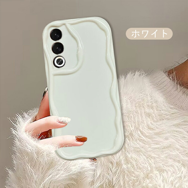 OPPO A3 5G ケース ウェーブ 波型 なみなみ カバー クリア 透明 TPU