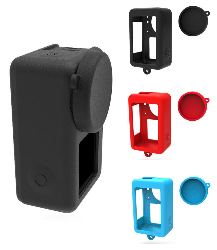 DJI Osmo Action 4/3ケース カバー+カメラレンズ保護 シリコンケース 