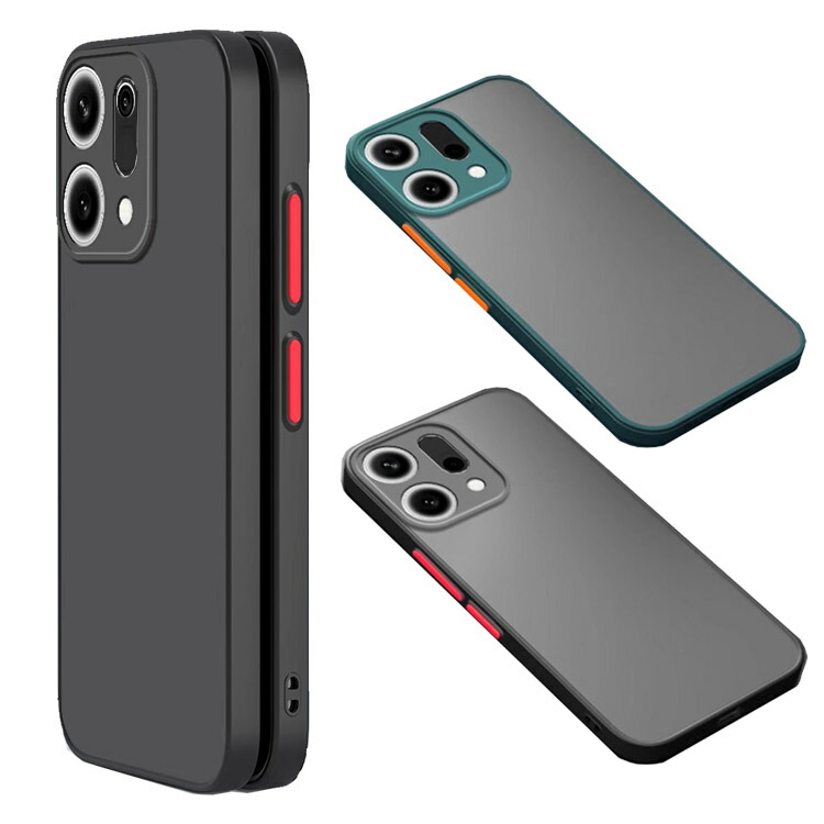 OPPO Find X9 ケース Pro カバー マット 背面半透明 TPU +プラスチック