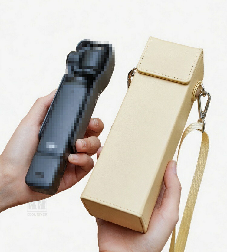 DJI Osmo Pocket対応 4 ケース PUレザー レザー調 ストラップ付き 保護