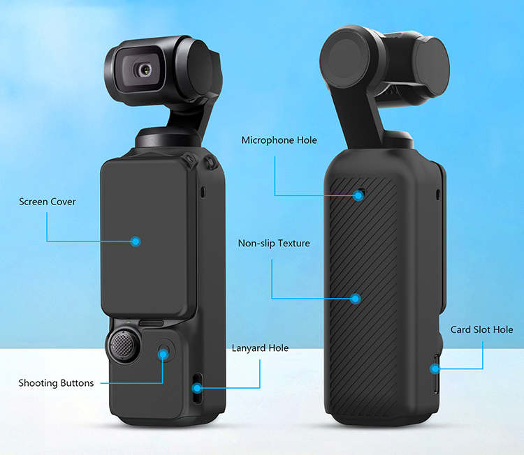 pocket4 シリコンケース pocket対応 4 カバー 耐衝撃 シリコンカバー