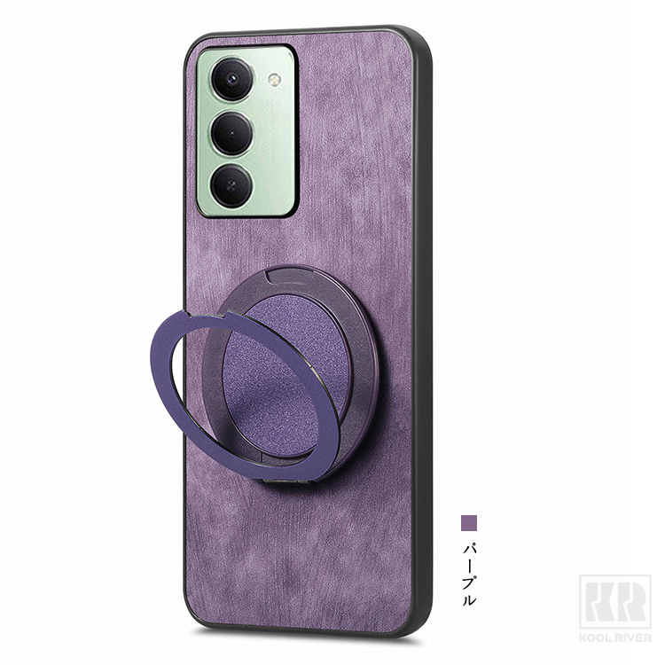 OPPO A5 5G ケース 耐衝撃 カバー PUレザーケース 一体型リング付き