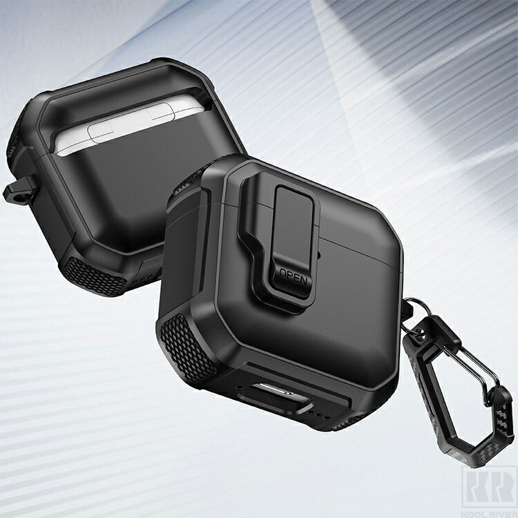 AirPods Pro 3 耐衝撃 ケース 第3世代 カバー カラビナ付き 2重構造 Qi