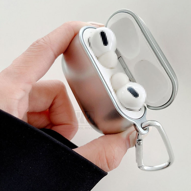 AirPods Pro 3 ケース 第3世代 カバー メッキ TPU シンプル カラビナ