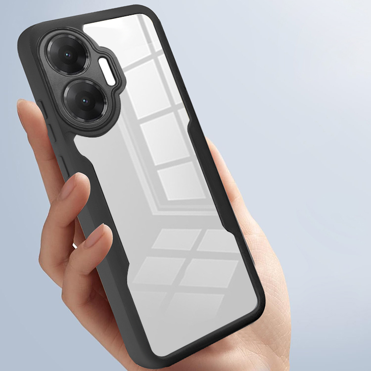 POCO F7 クリアケース 耐衝撃 クリア 透明 液晶ベゼルカバー ベゼル