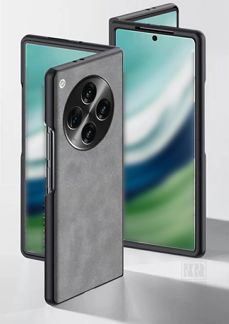 OPPO Find N6対応 ケース カバー 折りたたみ型 PUレザー +