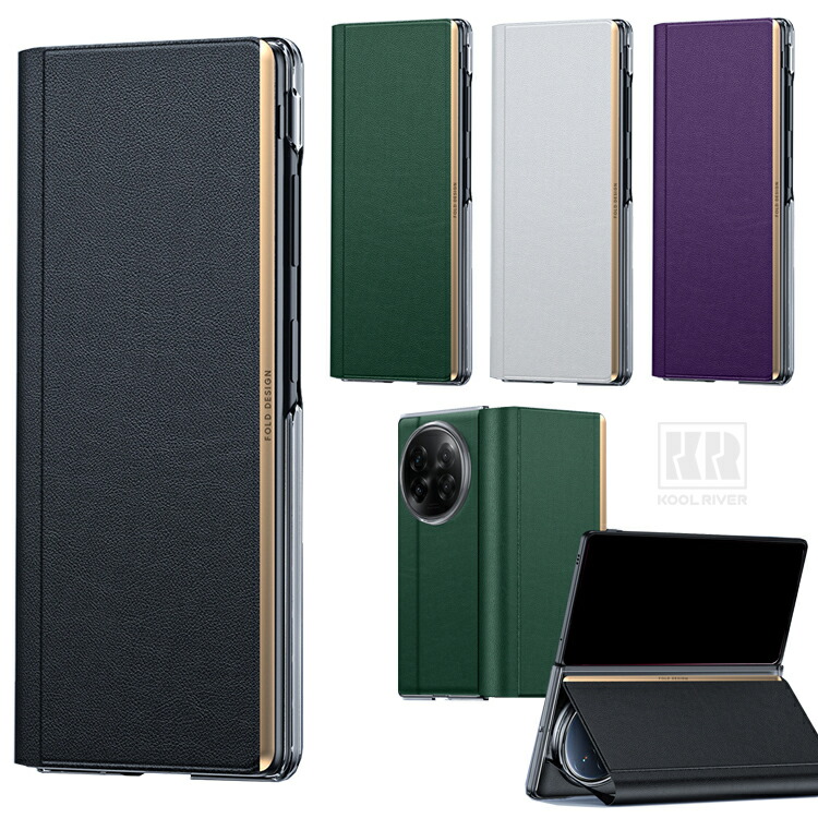 Insta OPPO Find N6�Ή� �P�[�X �J�o�[ �܂肽���݌^ ���b�L PU���U�[ + �v���X�`�b�N �X�^���h�@�\ �w�ʃP�[�X �V���v�� �I�b�| �t�@�C���h N6 �ی�P�[�X