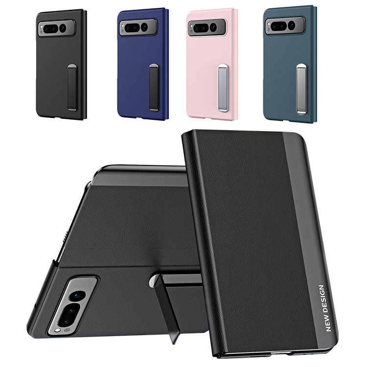 Google Pixel Fold �P�[�X �ϏՌ� �J�o�[ �蒠�^ �J�o�[ PU���U�[+�v���X�`�b�N �X�^���h�@�\ �w�ʃ��U�[�P�[�X �V���v�� �O�[�O�� �s�N�Z�� �t�H�[���h