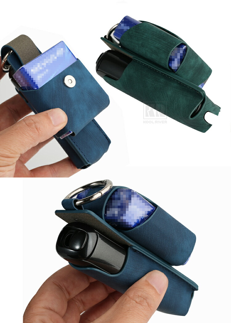 Ploom Aura ケース カバー PUレザー カラビナ付き タバコ収納 収納