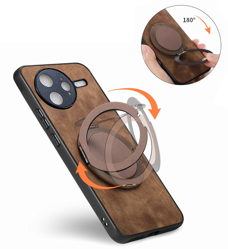 POCO F7 Pro ケース Ultra PUレザーケース リング付き スタンド