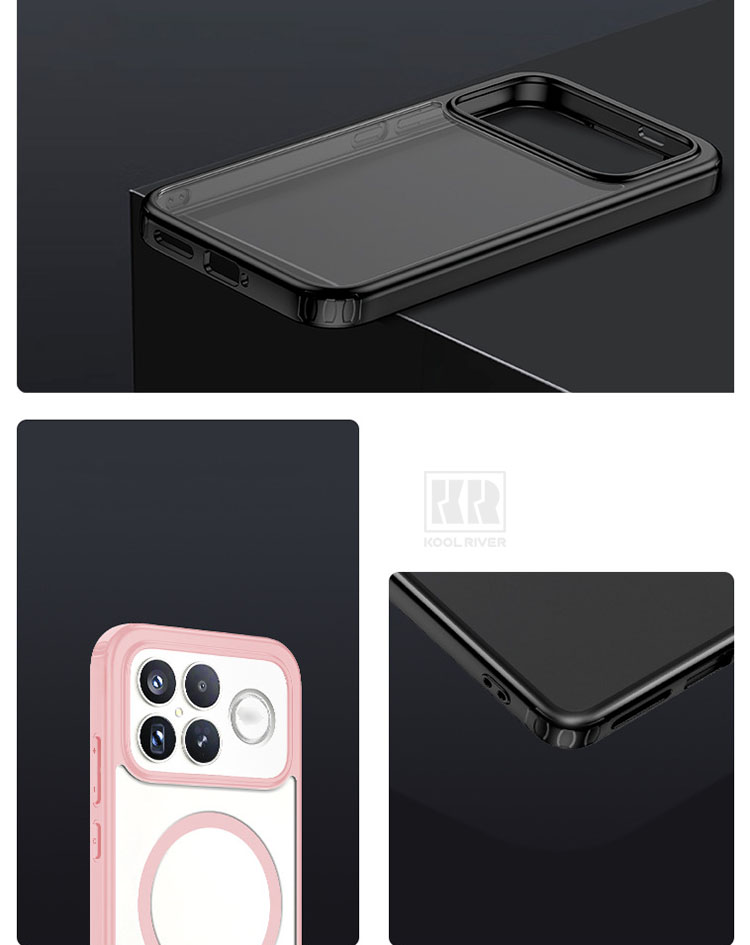 POCO F8 Pro ケース Ultra カバー マット 背面半透明 TPU+プラスチック