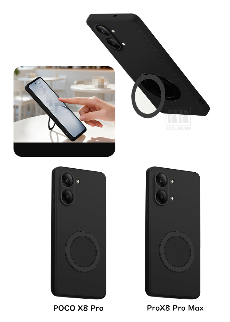 POCO X8 Pro ケース Max TPU ソフトケース ストラップ穴 スタンド機能