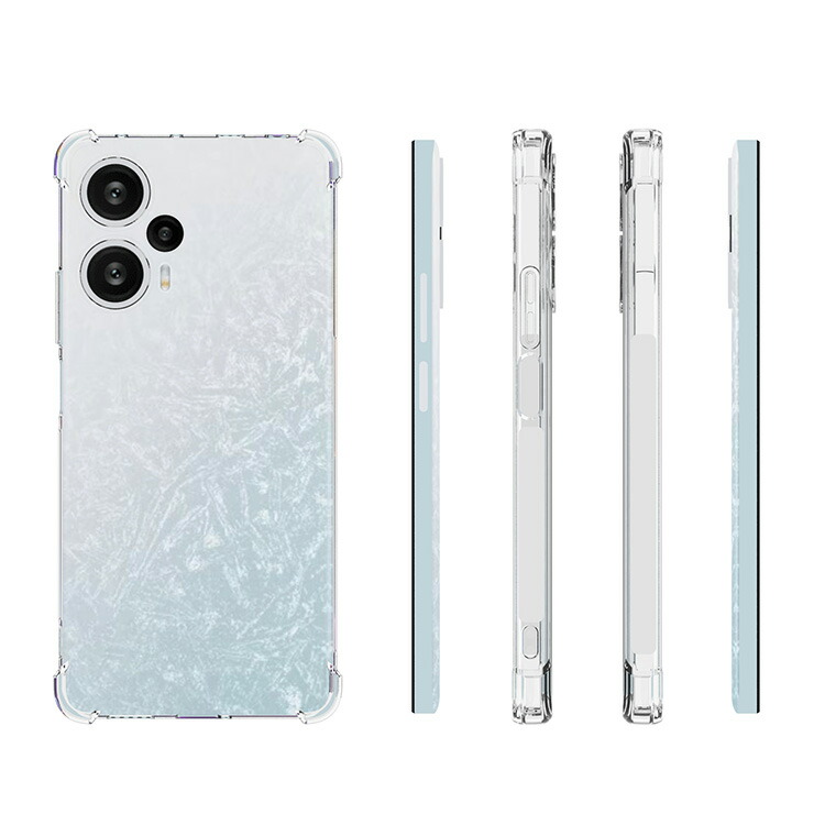 Xiaomi POCO F5 ケース クリア 耐衝撃 カバー TPU 透明 角 保護
