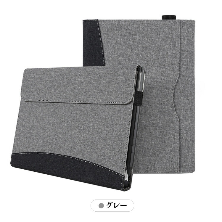 Surface Pro 8 ケース 手帳型 かわいい カバー PUレザー キャンバス調 ペン収納 プロ かわいいレザーケース おすすめ おしゃれ タブレットケース/カバー｜keitaicase｜08