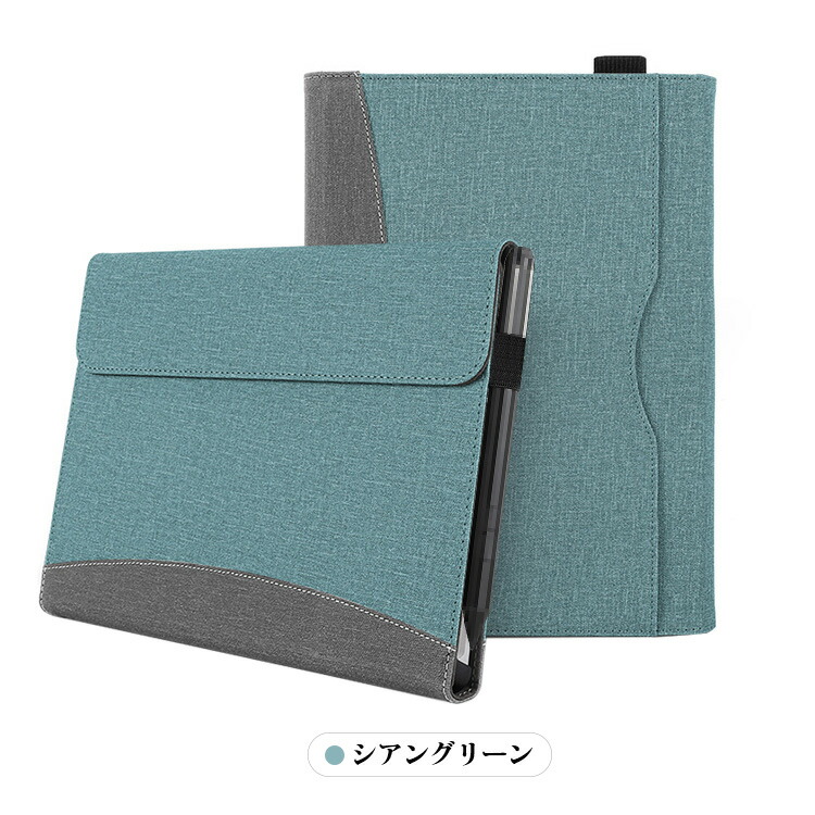 Surface Pro 8 ケース 手帳型 かわいい カバー PUレザー キャンバス調 ペン収納 プロ かわいいレザーケース おすすめ おしゃれ タブレットケース/カバー｜keitaicase｜09