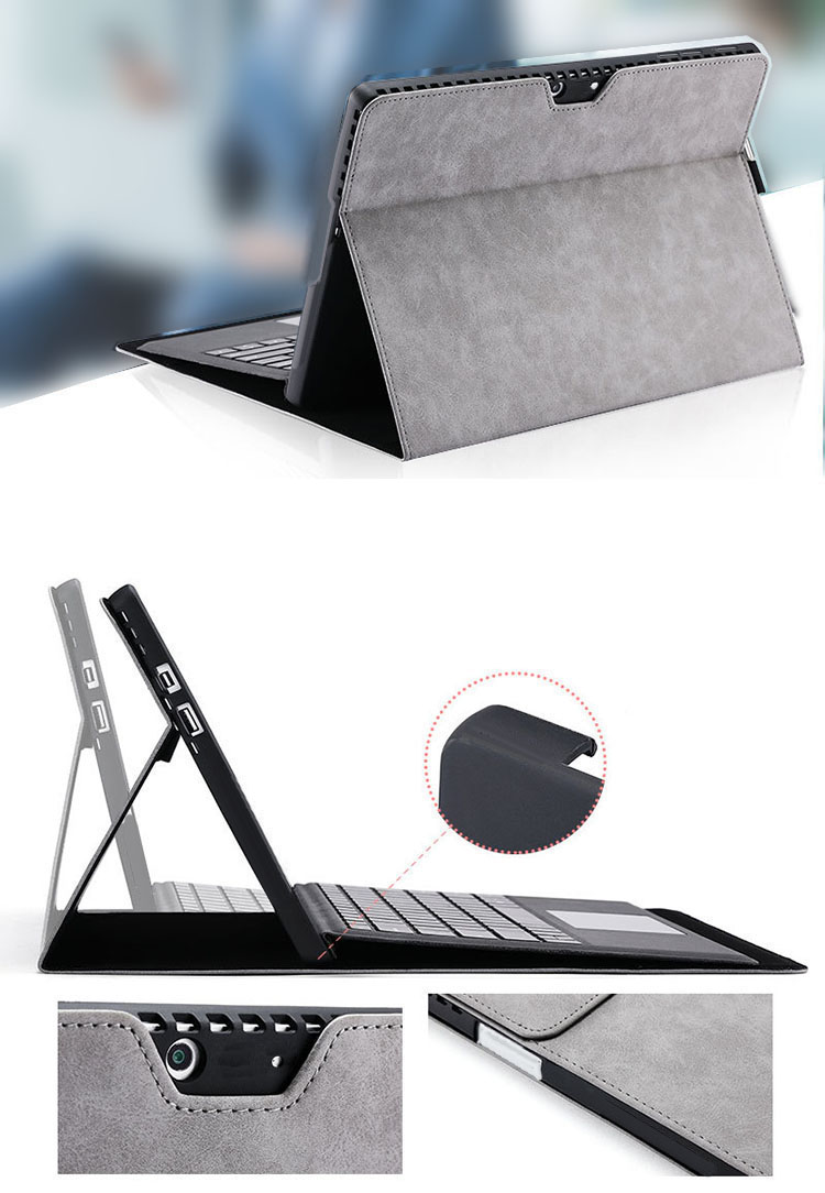 Surface Pro 9 ケース/カバー (13インチ) 手帳型 PUレザー 電源収納ポーチ付き ペン収納 スタンド機能 さーふぇすぷろ 手帳型レザーケース おすすめ｜keitaicase｜03