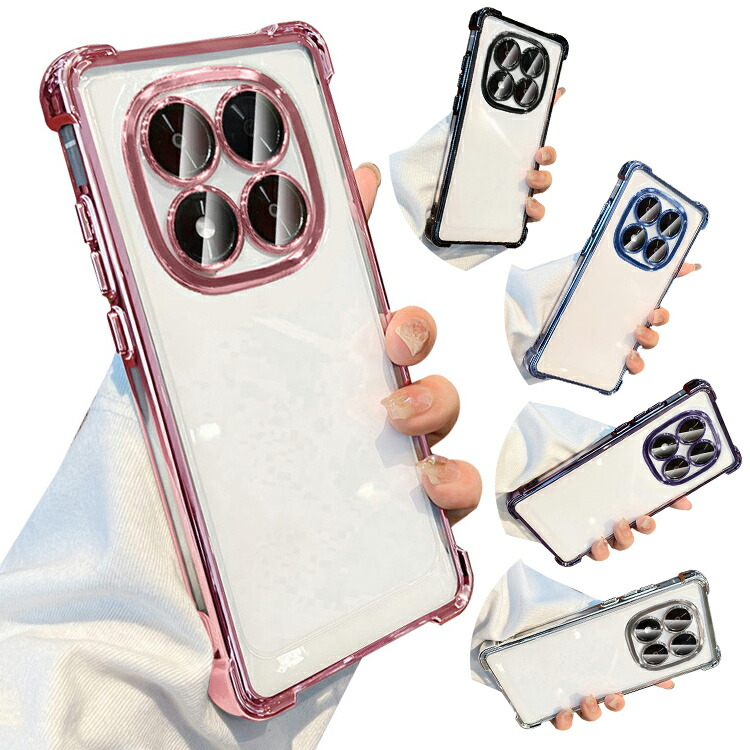 Redmi Note 14 Pro+ 5G �N���A�P�[�X  �J�o�[ ���b�L TPU �N���A ���� �\�t�g�P�[�X �p �ی� �R�[�i�[�o���p�[ ���� ������ �X�g���b�v��